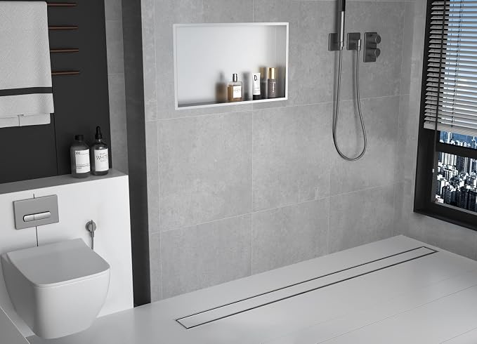 Linear Shower Drain 42", Brushed Floor Drain - Image 5