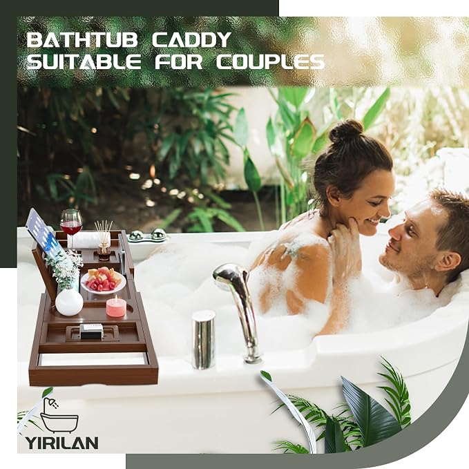 Yirilan Bathtub Trays for Tub, Bath Tray, Foldable Bathtub Caddy - Image 4
