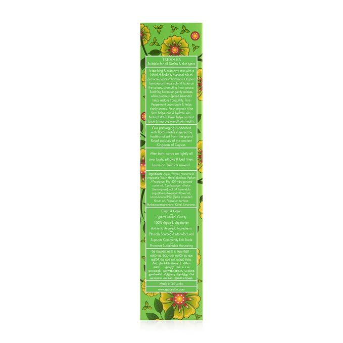SPA CEYLON Peace Relaxing Body and Pillow Mist, Herbal Skin Care Spray - Image 4