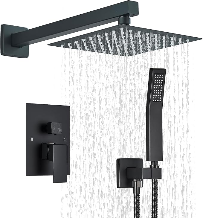 Shower Faucet Matte Black Shower System by ACKWAVE