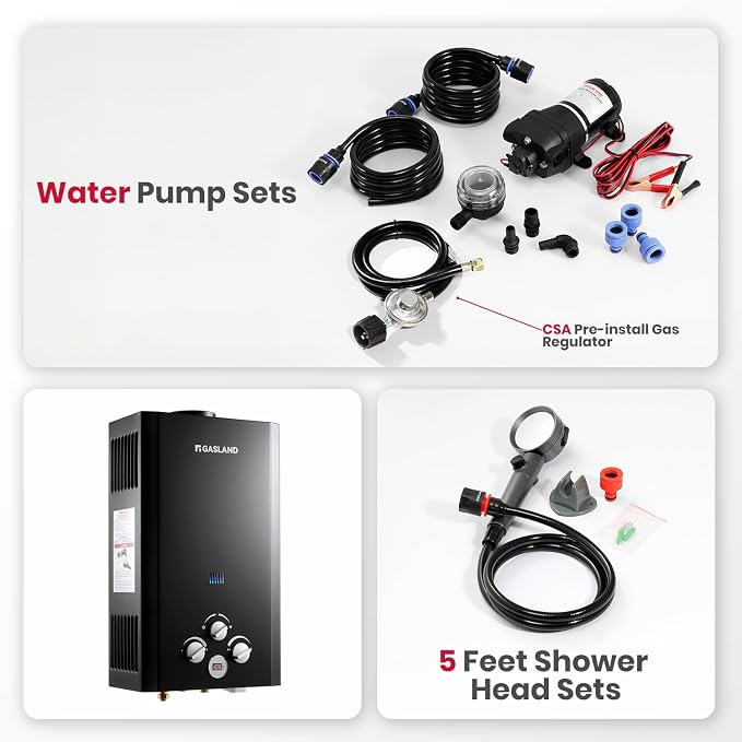 GASLAND 2.64 GPM Tankless Water Heater Propane - Image 6