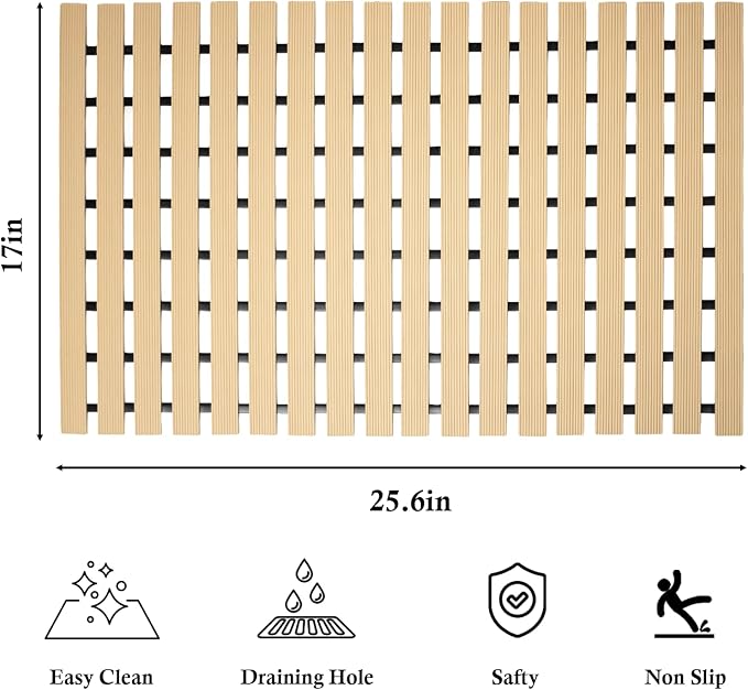 Non Suction Cups Shower Mat, Non Slip Shower Mats - Image 8