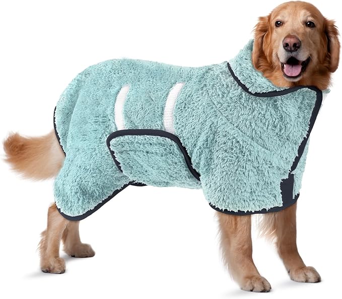 Bienbee Dog Bathrobe, Quick Drying Super Absorbent Dog Robes by Bienbee