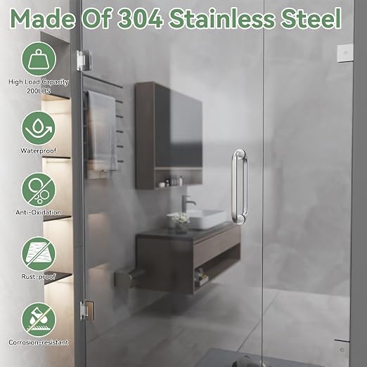 Shower Door Hardware Kit 304 Stainless Steel - Image 4
