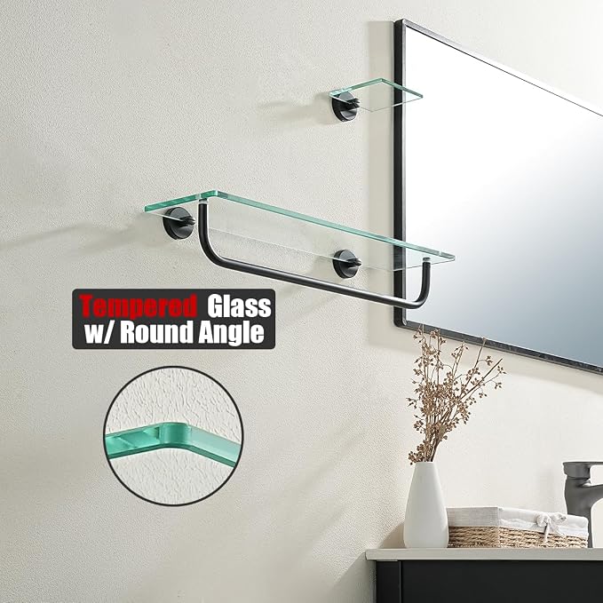 JQK Bathroom Glass Shelf, Shelf - Image 5