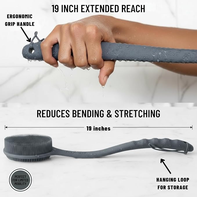 Long Handle Back Scrubber for Shower - Image 4