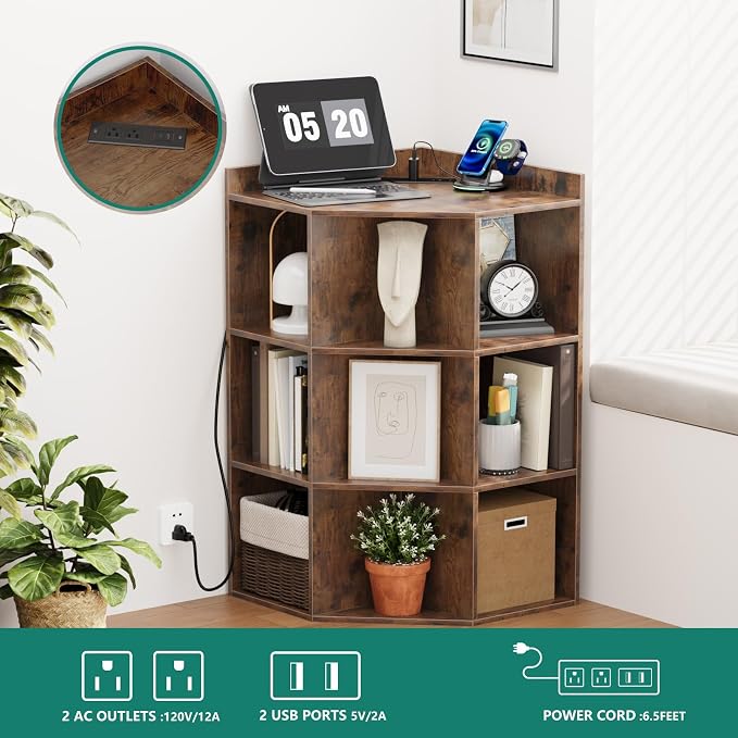 Corner Cabinet, Wooden Cube Storage - Image 4