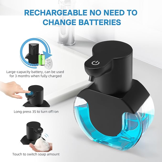 Automatic Soap Dispenser Touchless, 14.2oz/420ML Auto Liquid Soap Dispenser - Image 3