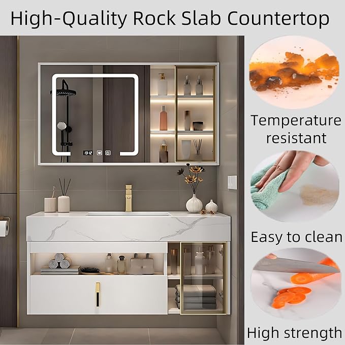 56IN Bathroom Cabinet with Single Sinks - Image 6