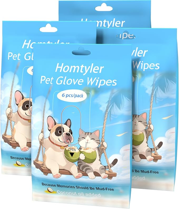 Dog Wipes Cleaning Deodorizing & Washing Gloves - Image 2