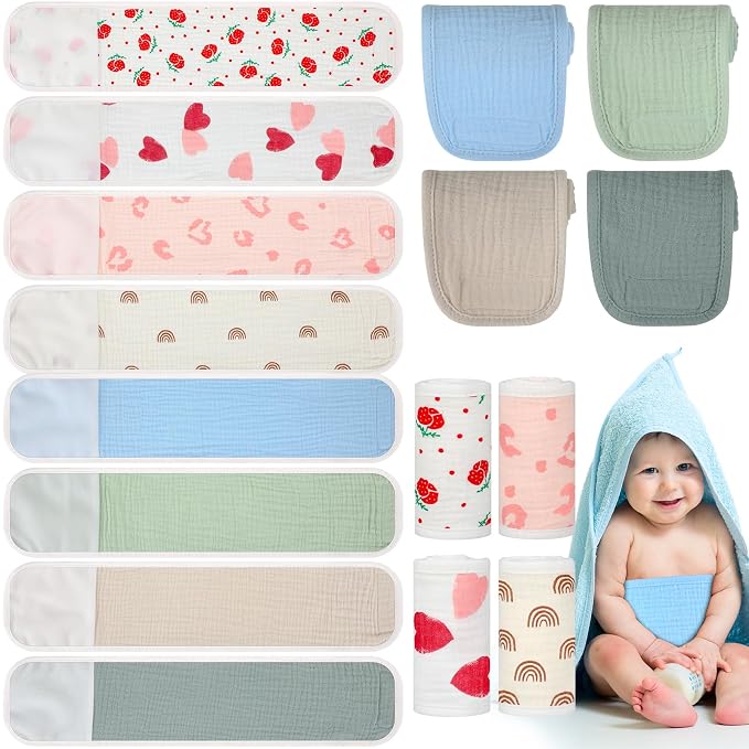Vabean 8 Pcs Baby Infant Umbilical Cord Comfort Adjustable Cotton Belly Band by Vabean