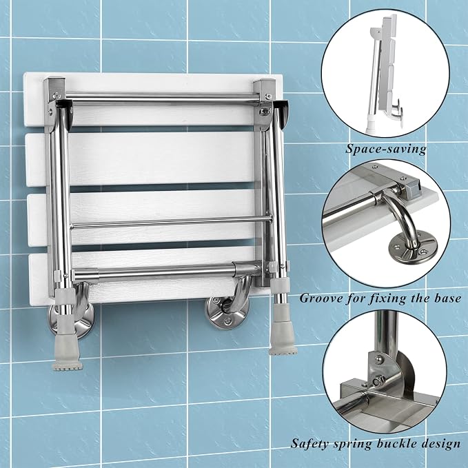 Folding Shower Seat Wall Mounted - Image 5