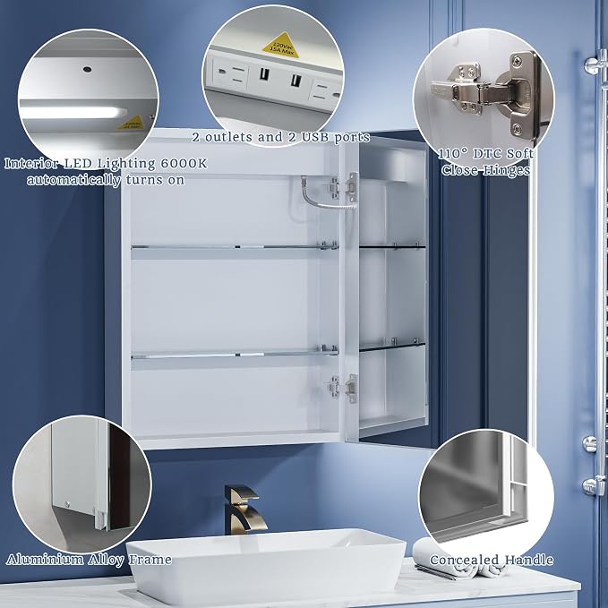 ExBrite Lighted Medicine Cabinet - Image 6