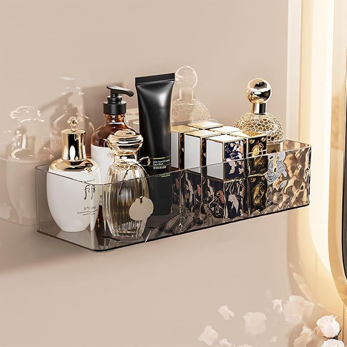 Wall Mounted Bathroom Caddy Organizer, Adhesive Shower Shelf by LaeNuvole