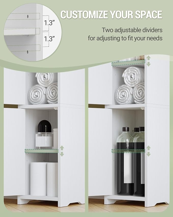 Bathroom Storage Cabinet, Corner Floor Cabinet - Image 7