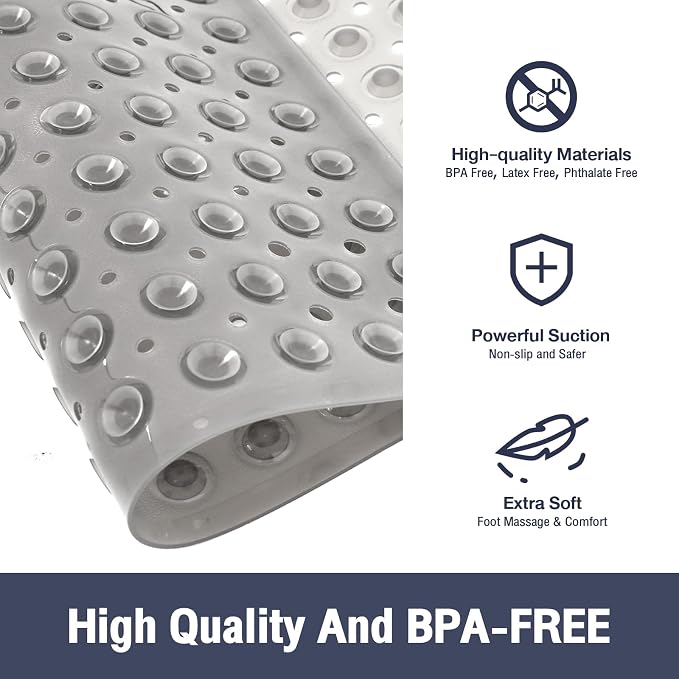 Square Shower Bathtub Mat Non Slip - Image 2