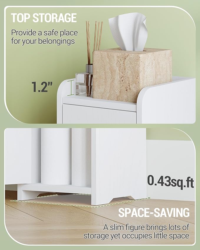 Bathroom Storage Cabinet, Corner Floor Cabinet - Image 6