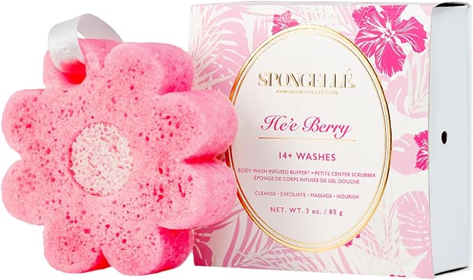Spongellé He'e Berry Hawaiian Buffer | Body Wash Infused Sponge by Spongell%C3%A9