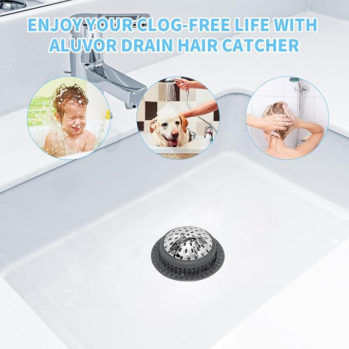 Shower Drain Hair Catcher, Shower Drain Cover, Bathtub Drain Hair Catcher - Image 6