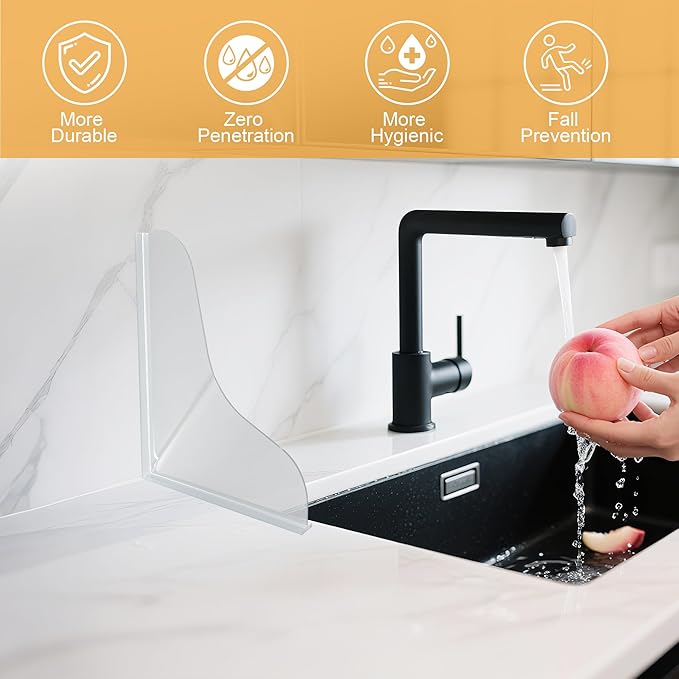 Mofason Silicone Shower Splash Guard, Bathroom Shower Water Guard - Image 3