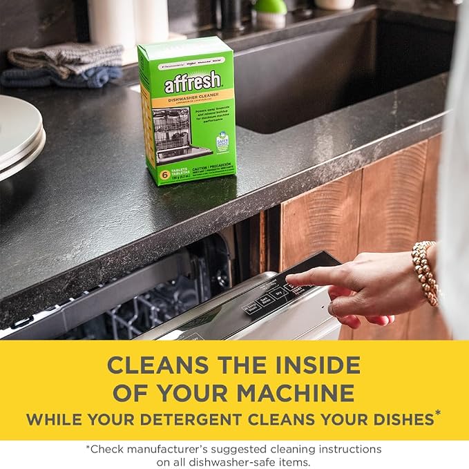 Affresh Dishwasher Cleaner, Helps Power Away Odor Causing Bacteria, Mineral - Image 3