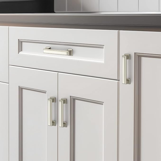 Ravinte Hardware 5 Pack Brushed Nickel Cabinet Pulls, 3 Inch Hole Center Zinc - Image 6