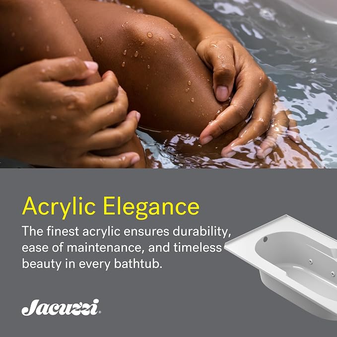Jacuzzi SIGNATURE Acrylic Drop-In Bathtub, Jet Massage Tub, Slip Resistant - Image 3
