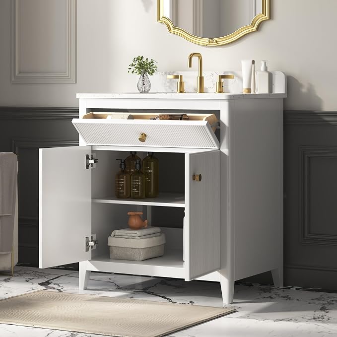 30 Inch Bathroom Vanity with Sink, Undermount Single Sink Vanity with - Image 7