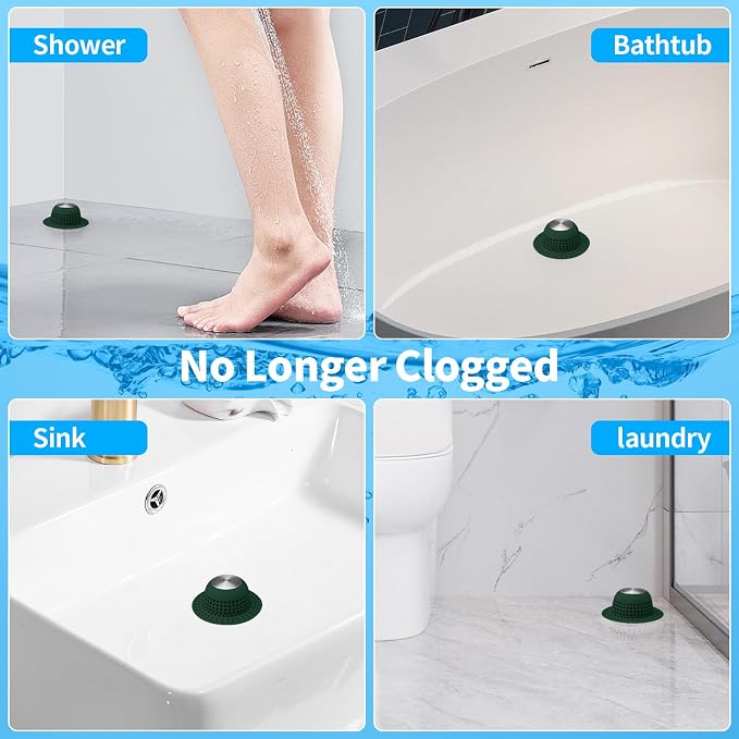 Shower Drain Hair Catcher Bathtub Drain Cover Shower Protector - Image 2