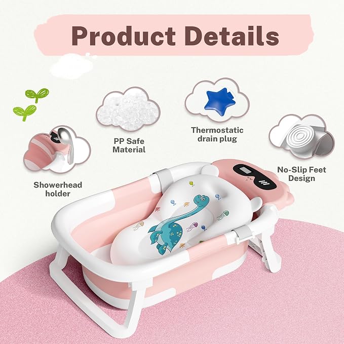 AVIDOR Baby Bathtub, Collapsible Bathtub - Image 2