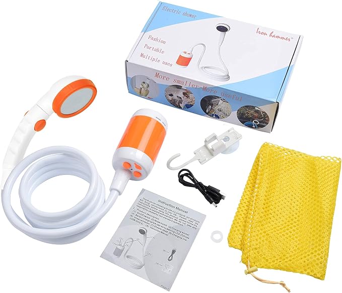 Iron Hammer Portable Shower Electric Shower Camping Shower Built-in 5000mAh - Image 6