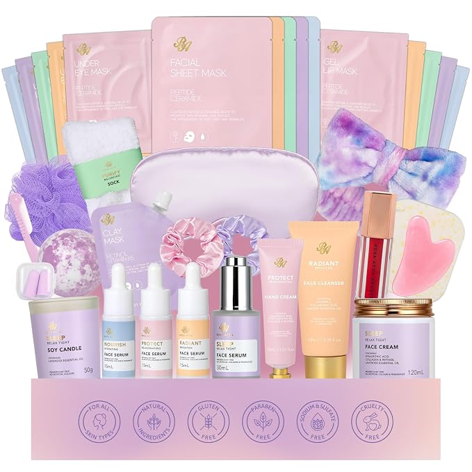 Christmas Gifts for Women, Bath & Body Spa Gift Set, Self-Care Relaxation by RAROSAACCA