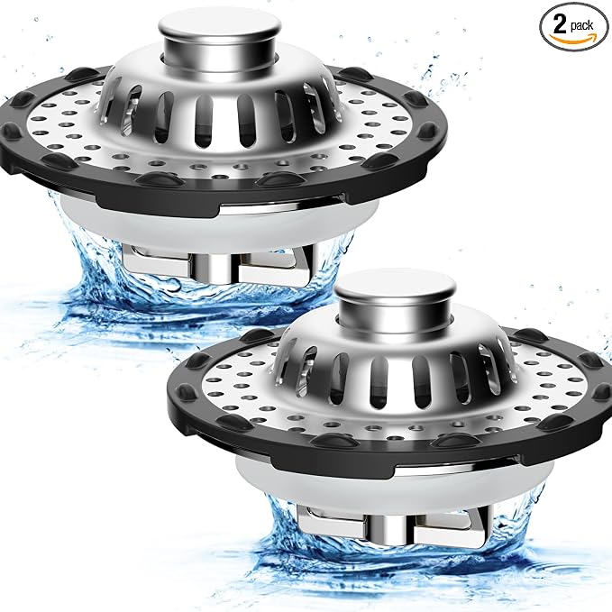 Metal 2 Pack Bathtub Drain Stopper by GreatHomeEssentialsforYou