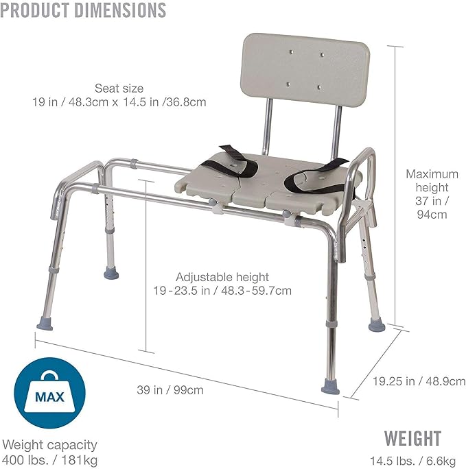 DMI Tub Transfer Bench and Shower Chair - Image 4