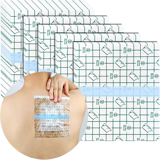 Tattoo Aftercare Bandage 6x6 inch Second Skin Healing Protective Clear Adhesive by Hola+Health
