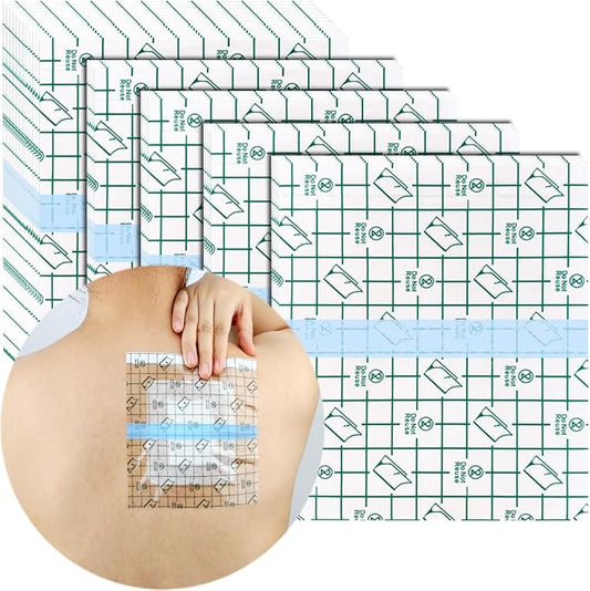 Tattoo Aftercare Bandage 6x6 inch Second Skin Healing Protective Clear Adhesive by Hola+Health