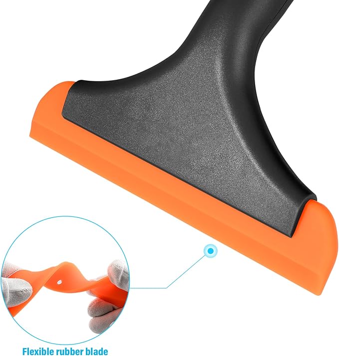 Gomake Small Silicone Squeegee Window Shower Squeegee Tool, Auto Water Blade - Image 2
