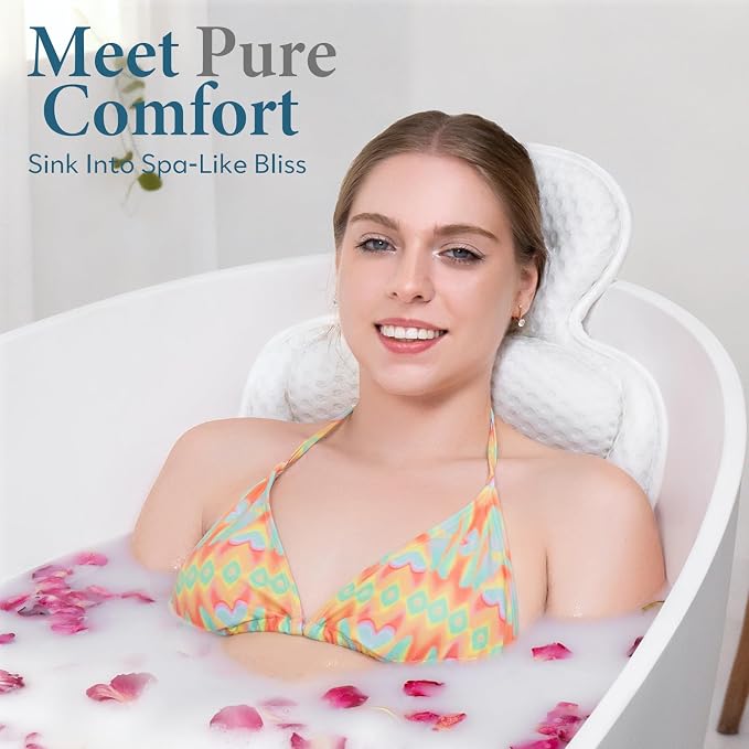 Bath Pillows for Tub, Extra Large Bathtub Cushion for Head and Neck - Image 4