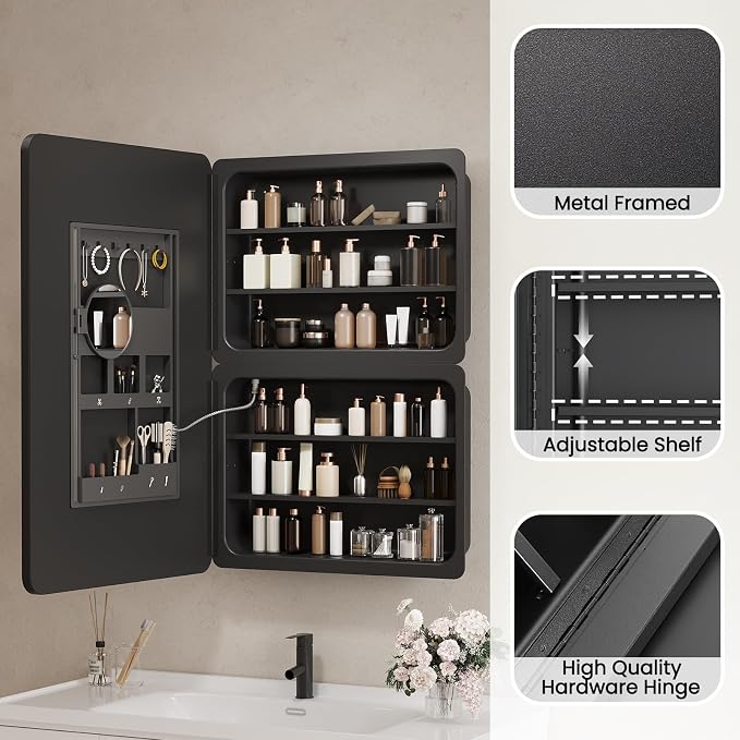 24x36 Inch LED Lighted Medicine Cabinet - Image 8