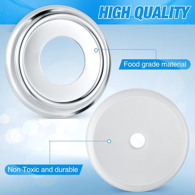 Dreyoo Metal Tub Spout Cover Ring, Bathtub Spout Trim Plate Ring - Image 2