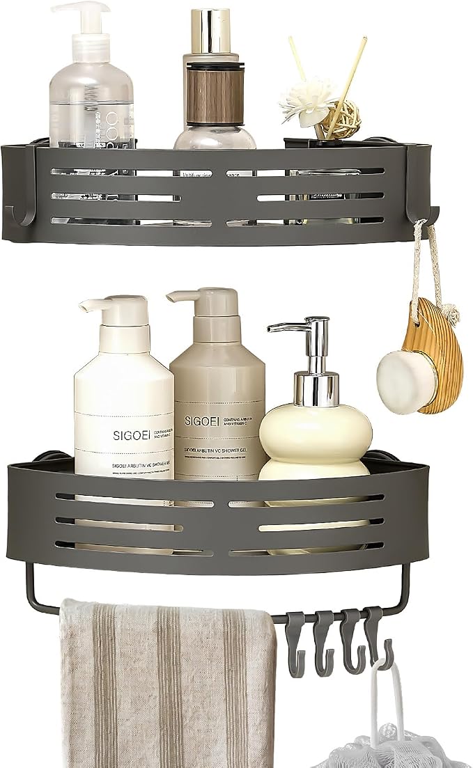 Suction Cup Shower Caddy Corner, Shower Storage Rack - Image 9
