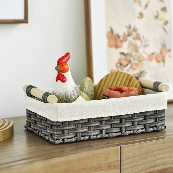 GRANNY SAYS Gray Wicker Baskets, Decorative Baskets - Image 6
