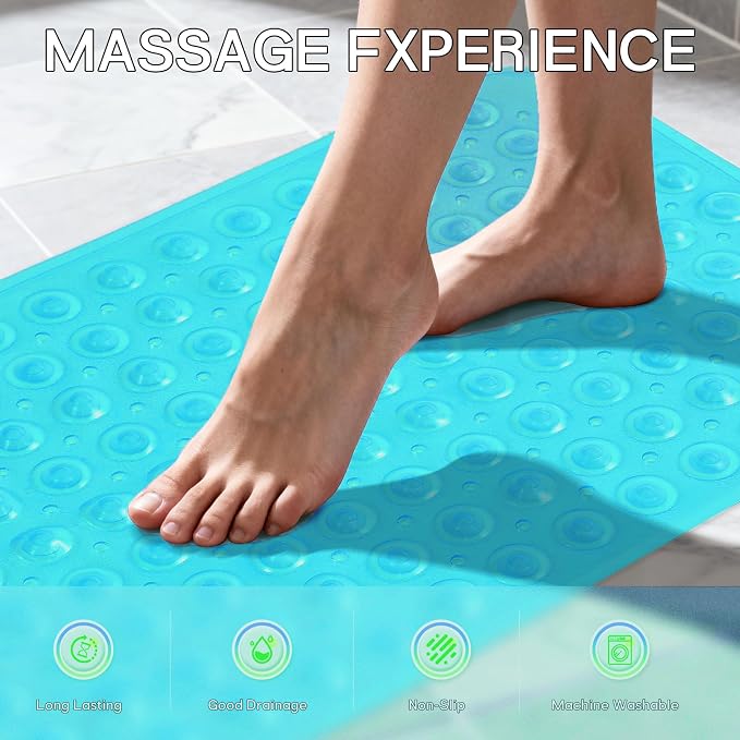 Anti-Slip Bathtub Shower mat, 27.5×14.5（Approximately 70×37cm） inch Soft - Image 4