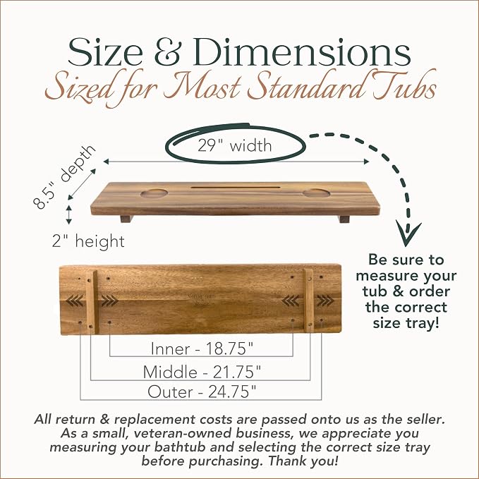 Premium Nature Shed Bathtub Tray - Image 3
