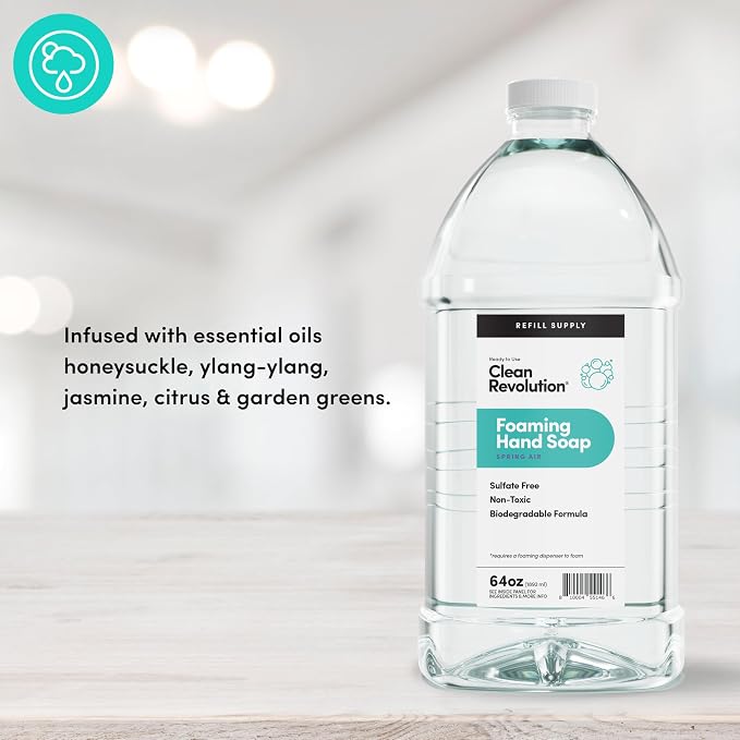 Clean Revolution Foaming Hand Soap Refill Supply Container, Ready to Use Formula - Image 2