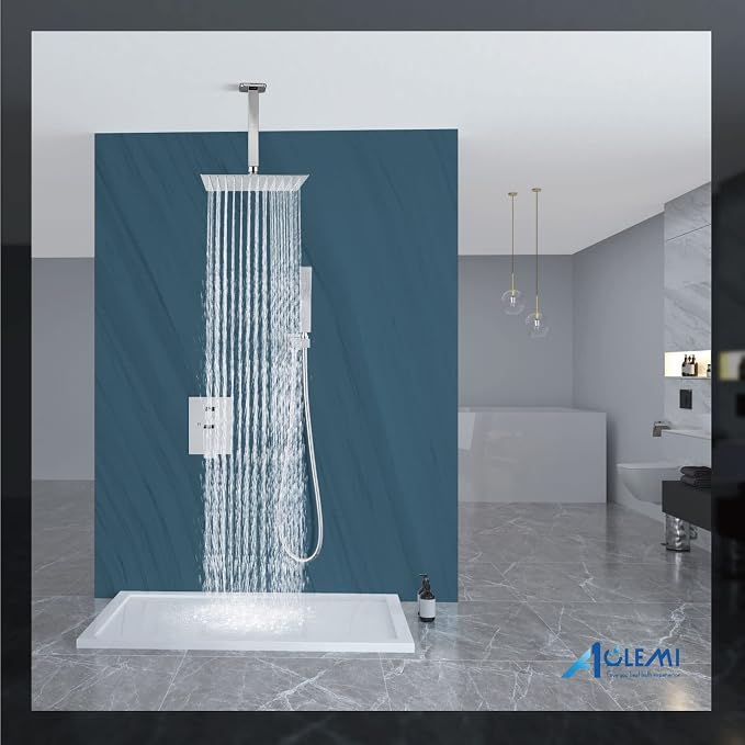 Aolemi Ceiling Mount Shower System Rain Shower Head - Image 8