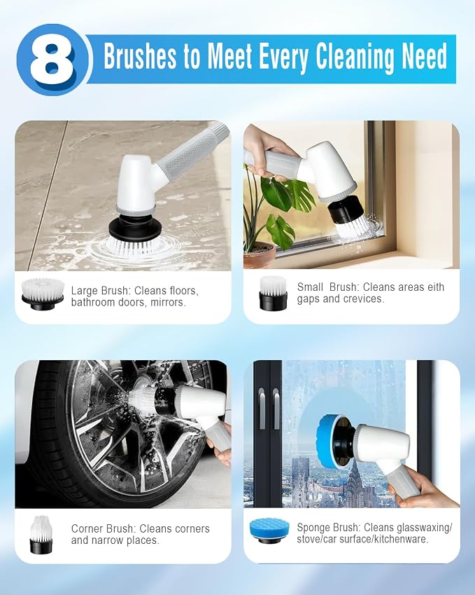 Electric Spin Scrubber Bathroom Scrubber - Image 7