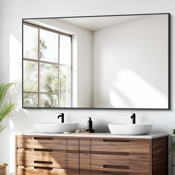 BONEWEI Bathroom Mirror, 55x36 inch Large Wall Mirror by BONEWEI