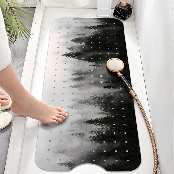 Misty Forest Bathtub Mat Non Slip, Baby Bath Mat - Image 2
