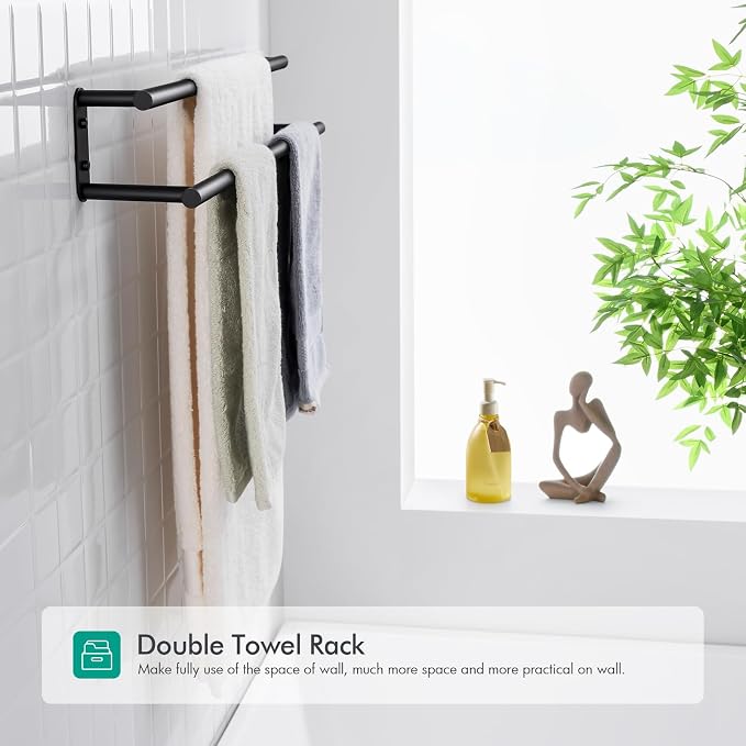 BAGNOLUX Double Towel Bar, SUS304 Towel Racks - Image 10
